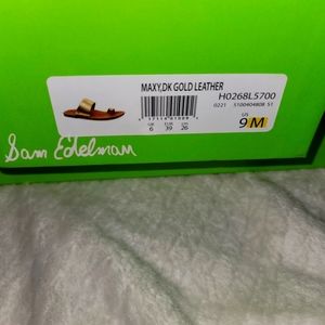 Sam Edelman,  Maxy, dark gold Leather Sandal size 9 brand new with box